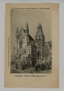 France - Normandy, Falaise. Entrance of St. Gervais Church