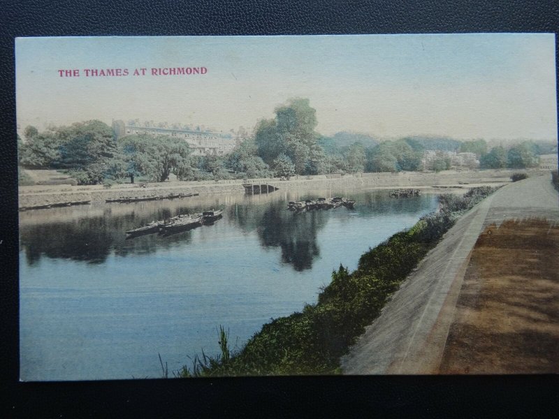 Surrey THE RIVER THAMES AT RICHMOND - Old Postcard