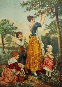 Lazell Dalley & Co Lazell's Perfumes, Lady Children Picking Tree Blossoms Y6