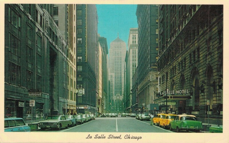 USA La Salle Street Chicago Chrome Postcard 08.10