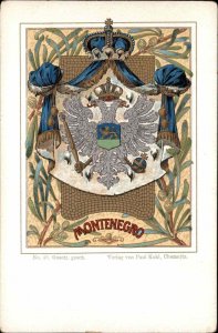 Montenegro Coat of Arms Heraldic Paul Kohl #49 c1900 Postcard