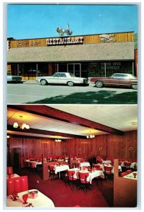 c1960 Silver Spur Restaurant Center Chairs Jackson Hole Wyoming Vintage Postcard