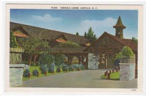 Eseeola Lodge Linville North Carolina linen postcard