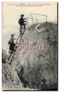 Postcard Old Surroundings of Mountaineering & # 39Annecy Ascension of the Spi...