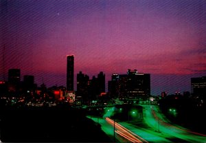 Georgia Atlanta Downtown Skyline At Sunset