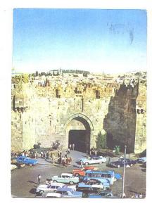 Cars, People, Damascus Gate, Jerusalem, Israel, Used 1967