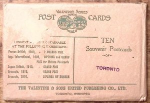 c1915 TORONTO CANADA VALENTINE & SONS SET OF 10 SOUVENIR POSTCARDS  Z4304