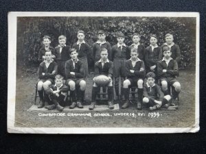 Wales COWBRIDGE GRAMMAR SCHOOL Rugby Under 19's Team 1934 RP Postcard