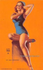 Up and Cunning, Earl Moran 1945 Mutoscope Artist Pin Up Girl, Non Postcard Ba...