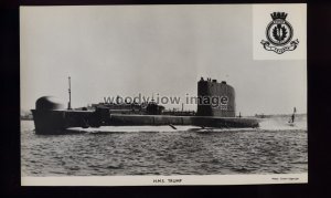 na9149 - Royal Navy Submarine - HMS Trump S33 - postcard