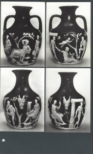 Real Photo Post Card Grt Britain The Portland Vase Set Of 4 From 1st Century---