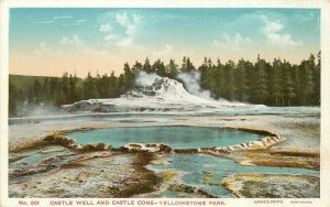 Wyoming Castle Wells Castle Cone Yellowstone Haynes C-1910 Postcard 21-10939