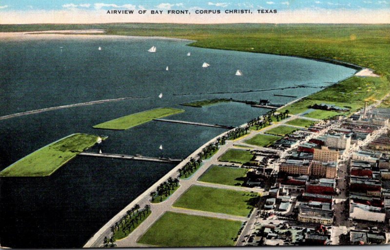 Texas Corpus Christi Aerial View Of Bay Front