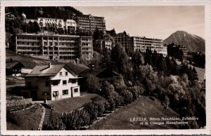 Switzerland Leysin Hotels Montblanc Belvedere RPPC B244