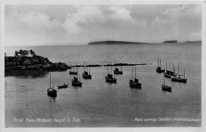 Malbaie Gaspe Quebec Canada 1930s Postcard Fishing Boats