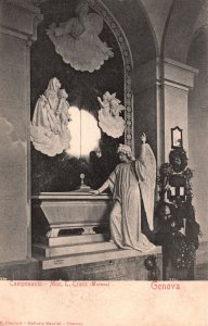 Vintage Postcard Genova Camposanto Mon T. Crese Moreno Sculpture Genoa Italy