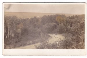 Women & Children, Country Road, Miniota Manitoba Canada Real Photo Postcard RPPC