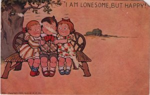 harem postcard: I Am Lonesome But Happy (damaged)