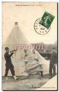 Old Postcard Army Camp Sissonne The awakening