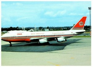 Alia Jordanian Airline Boeing 747 2D3B Airplane Postcard