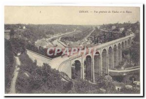 Dinan Old Postcard General view of the viaduct and the Rance