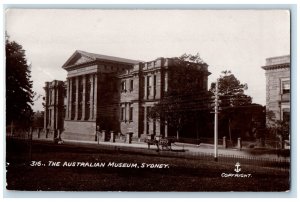 c1910 The Australian Museum Sydney Australia Antique RPPC Photo Postcard