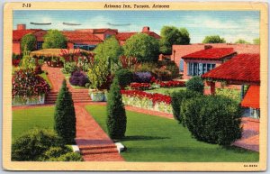 VINTAGE POSTCARD THE ARIZONA INN RESORT LOCATED AT TUSCON ARIZONA POSTED 1946