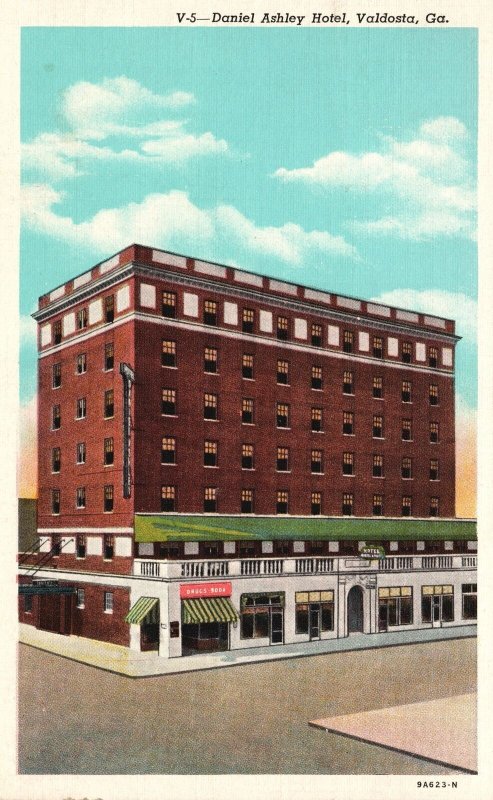1948 Daniel Ashley Hotel Building Landmark Valdosta Georgia GA Posted Postcard