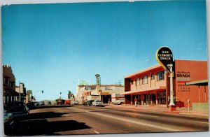 Postcard CA San Clemente Street scene - diner