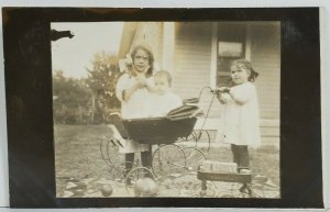 Rppc Phillipsburg Kansas Arnold Family Girls Wheeling Ave c1914 Postcard O19