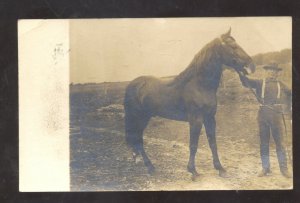 RPPC MCHENRY ILLINOIS VETERINERIAN HORSE ROUND LAKE ILL. REAL PHOTO POSTCARD