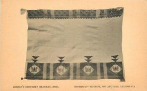 1930s Native American Indian Woman's Blanket Hopi Los Angeles California 8094 