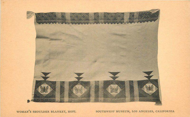 1930s Native American Indian Woman's Blanket Hopi Los Angeles California 8094 