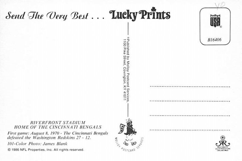 Riverfront Stadium , Cincinnati, Bengals  