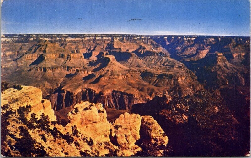 Grand Canyon National Park Arizona AZ Postcard PM Clean Cancel WOB Note VTG 