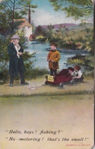 Humour Bamforth Series No 1522 Hello Boys Fishing No Motoring 1914