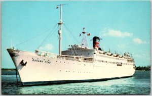 Cruise Ship Bahama Star Miami to Nasau Bahamas Eastern Streamship Postcard