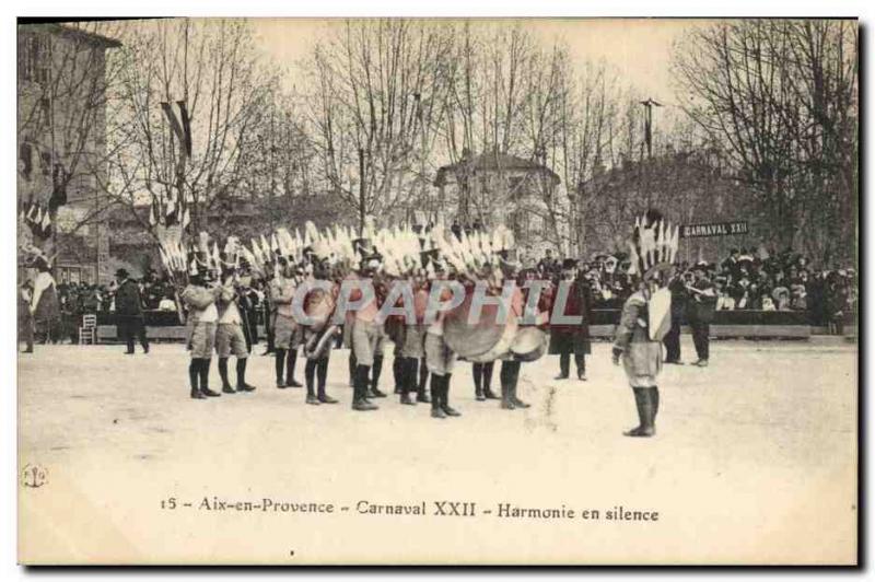 Old Postcard Carnival XXII Aix en Provence Harmony in silence