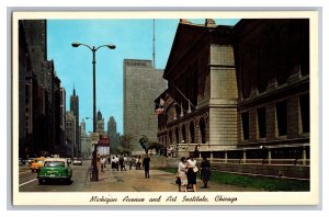 Michigan Avenue Art Institute Chicago Illinois Postcard