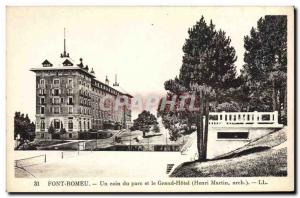 Old Postcard Tennis Font Romeu A corner of the park and the Grand Hotel