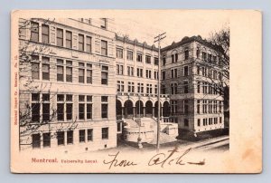 UNIVERSITY LAVAL MONTREALCANADA BOSTON TO BALTIMORE MD POSTCARD EXCHANGE 1904