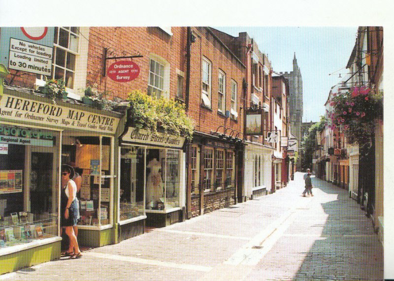 Herefordshire Postcard - Church Street and The Cathedral - Ref 18152A