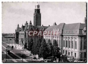 Postcard Modern Rotterdam Coolsingel Boulevard Stadhuis in Rostkantoor