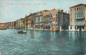 Navigation & sailing themed old postcard Venice Canal Grande Ca d'Oro gondola