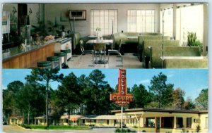 TALLAHASSEE, Florida FL   Roadside HOLLIS COURT & Dining Room  1959 Postcard