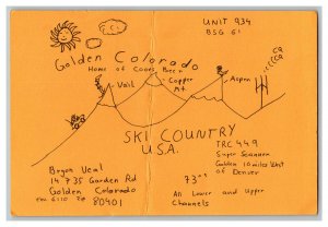 Postcard QSL Radio Card From Golden Colorado 