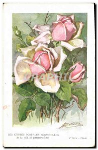 Old Postcard Fantasy Flowers Belle Jardiniere