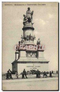 Old Postcard Genova Monumento a Cristoforo Colombo Columbus