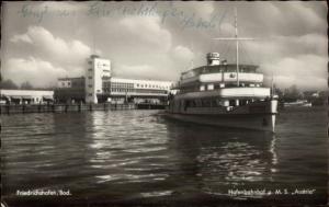 Ship Boat MS Austria Friedsrichthafen Germany Real Photo Postcard