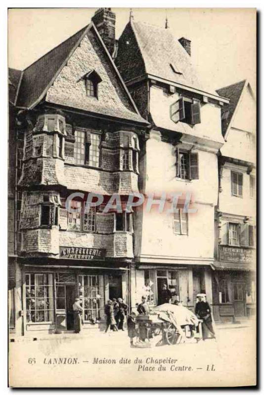 Old Postcard Lannion House known Hatter Center Square (animated)